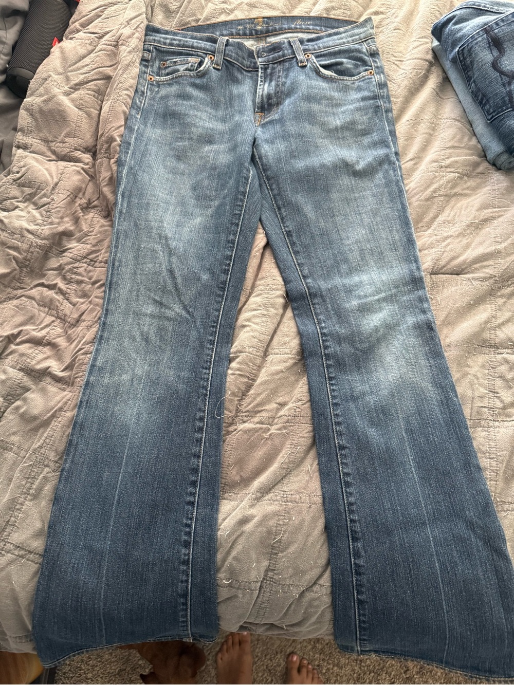 7 For All Mankind Light Blue Bootcut Jeans